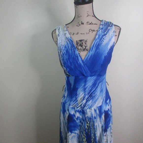 Chris McLaughlin Dress 4 Sleeveless Blue - Picture 4 of 13
